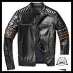 Blouson Motard Tête de Mort (Cuir)