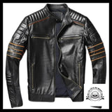 Blouson Motard Tête de Mort (Cuir)