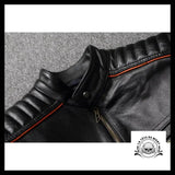 Blouson Motard Tête de Mort (Cuir)