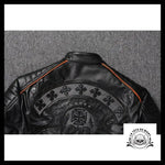 Blouson Motard Tête de Mort (Cuir)
