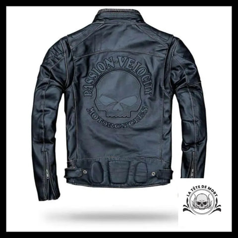 Blouson Moto Skull (Cuir)