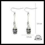 Boucles d’Oreilles Crâne Biker