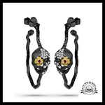 Boucles d’Oreilles Crâne Diamant