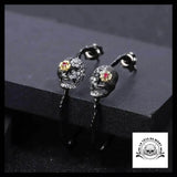 Boucles d’Oreilles Crâne Diamant