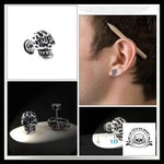 Boucles d’Oreilles Crâne Enflammé