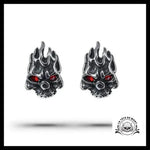 Boucles d’Oreilles Crâne en Feu