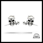Boucles d’Oreilles Crâne Et Rose