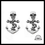 Boucles D’oreilles Tête de Mort Ancre