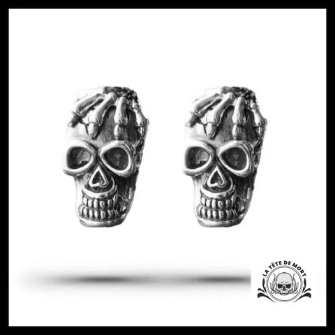 Boucles d’Oreilles Tête de Mort Argent