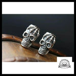 Boucles d’Oreilles Tête de Mort Argent
