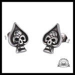 Boucles D’oreilles Tête de Mort As Pique