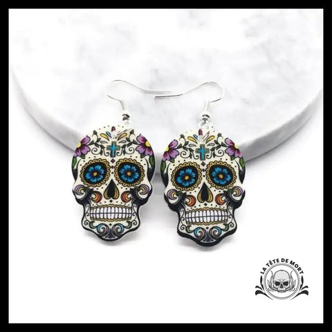 Boucles D’oreilles Tête de Mort Calavera