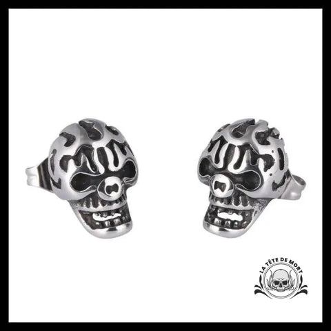 Boucles D’oreilles Tête de Mort Cerveau
