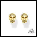 Boucles D’oreilles Tête de Mort Chic Dorée