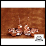 Boucles D’oreilles Tête de Mort Cœur Brillant