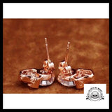 Boucles D’oreilles Tête de Mort Cœur Brillant