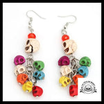 Boucles D’oreilles Tête de Mort Colorées