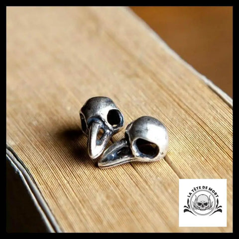 Boucles D’oreilles Tête de Mort Corbeau