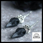 Boucles D’oreilles Tête de Mort Corbeau Roi
