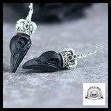 Boucles D’oreilles Tête de Mort Corbeau Roi
