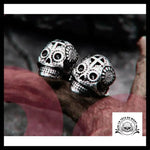 Boucles D’oreilles Tête de Mort Croix