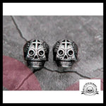 Boucles D’oreilles Tête de Mort Croix
