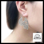 Boucles D’oreilles Tête de Mort Dentelle