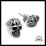 Boucles D’oreilles Tête de Mort Enflammées