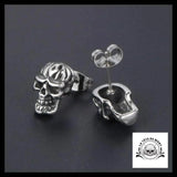Boucles D’oreilles Tête de Mort Enflammées