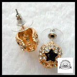 Boucles D’oreilles Tête de Mort étoiles Noires