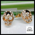 Boucles D’oreilles Tête de Mort étoiles Noires