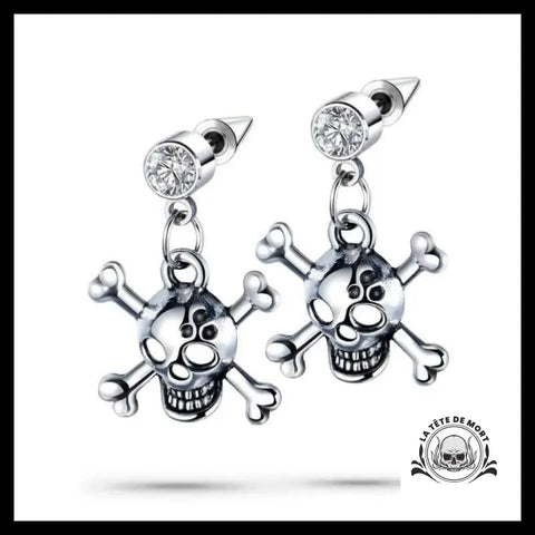 Boucles d’Oreilles Tête de Mort Femme