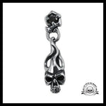 Boucles d’Oreilles Tête de Mort Flamme