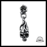 Boucles d’Oreilles Tête de Mort Flamme