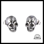 Boucles D’oreilles Tête de Mort Flammes