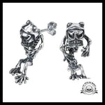Boucles D’oreilles Tête de Mort Grenouilles