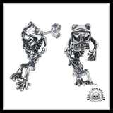 Boucles D’oreilles Tête de Mort Grenouilles