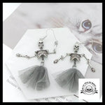 Boucles D’oreilles Tête de Mort Jupe Tulle