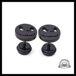 Boucles D’oreilles Tête Mort Maléfiques Noires