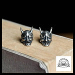 Boucles D’oreilles Tête de Mort Masque a Corne
