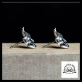 Boucles D’oreilles Tête de Mort Masque a Corne