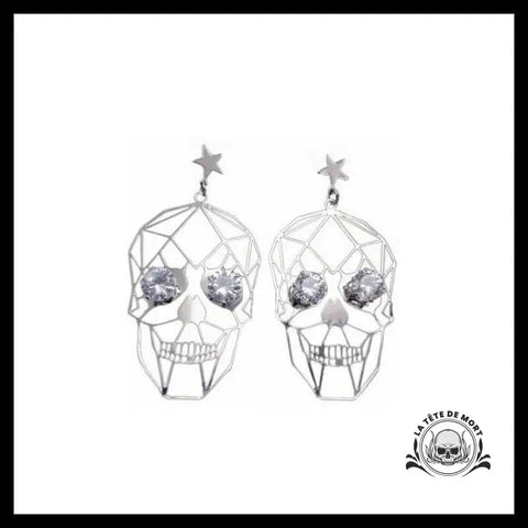 Boucles D’oreilles Tête de Mort Origami