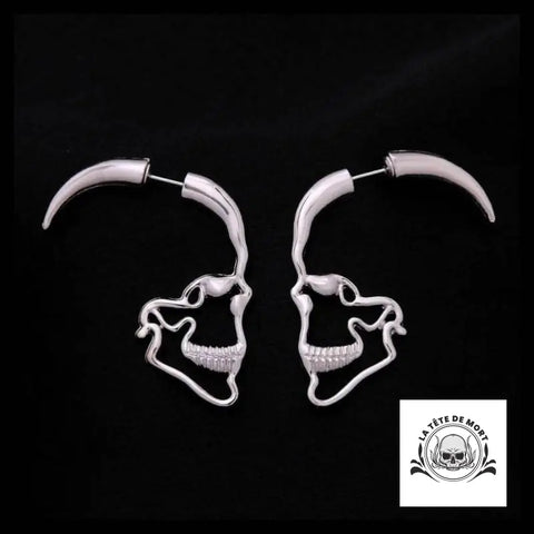 Boucles D’oreilles Tête de Mort Pendantes