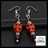 Boucles D’oreilles Tête de Mort Perles