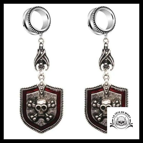 Boucles d’Oreilles Tête de Mort Pirate