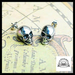 Boucles D’oreilles Tête de Mort Plaquées Argent