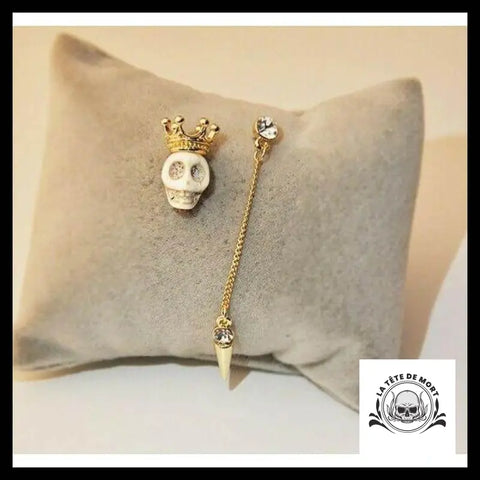 Boucles D’oreilles Tête de Mort Royales