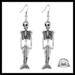 Boucles D’oreilles Tête de Mort Sirène