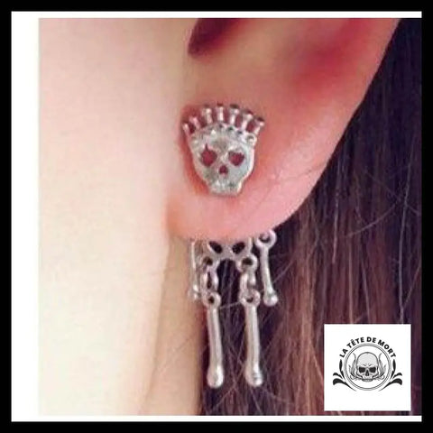 Boucles D’oreilles Tête de Mort Squelette Roi