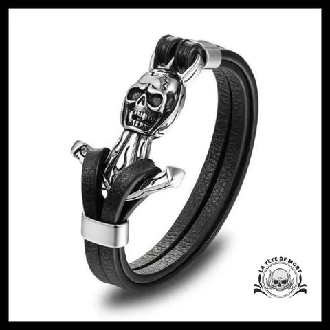 Bracelet Ancre Homme (Cuir)